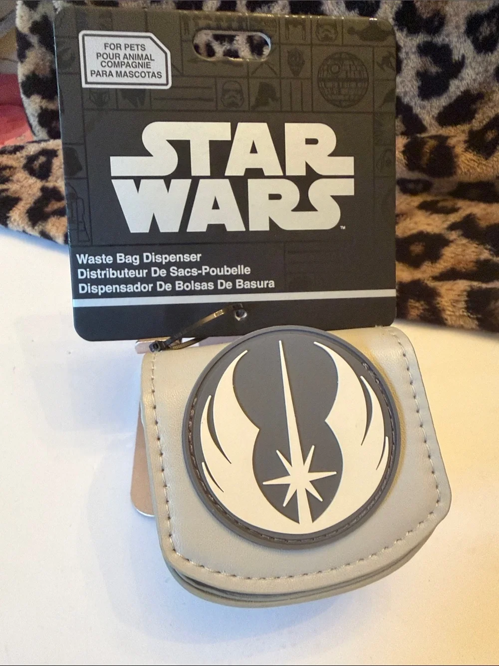 Star Wars Beige and Gray Jedi Symbol Clip-On Waste Bag Dispenser